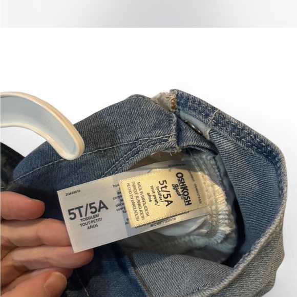 OshKosh B'gosh Denim and White Eyelet Dress - Picture 4 of 4